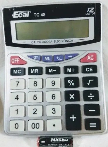 Producto - CALCULADORA ECAL TC48 12Digitos