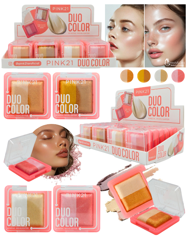 Producto - Dúo Color Iluminador en Polvo Pink 21
