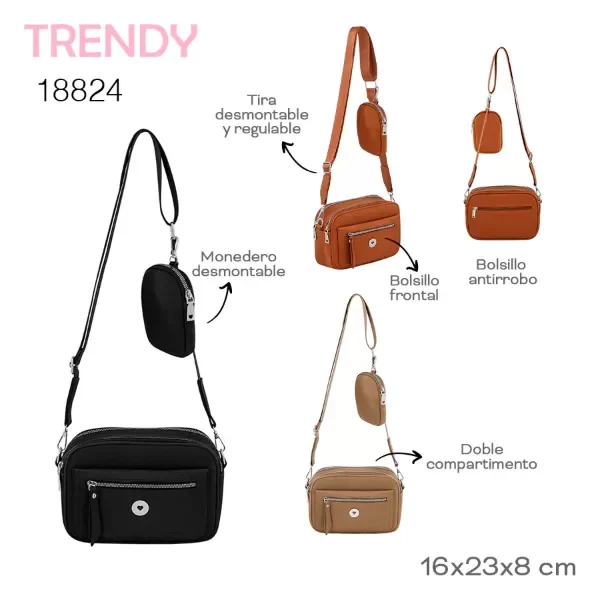 Producto - CARTERA BANDOLERA TRENDY 18824