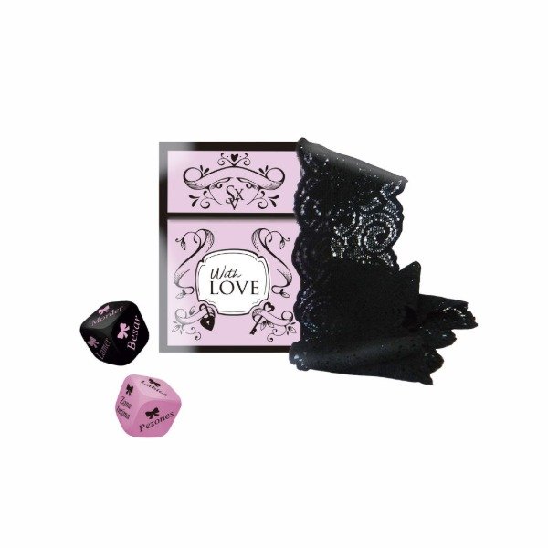 Producto - Love Kit 02 Negro - Lazo Negro + Dados Clásicos
