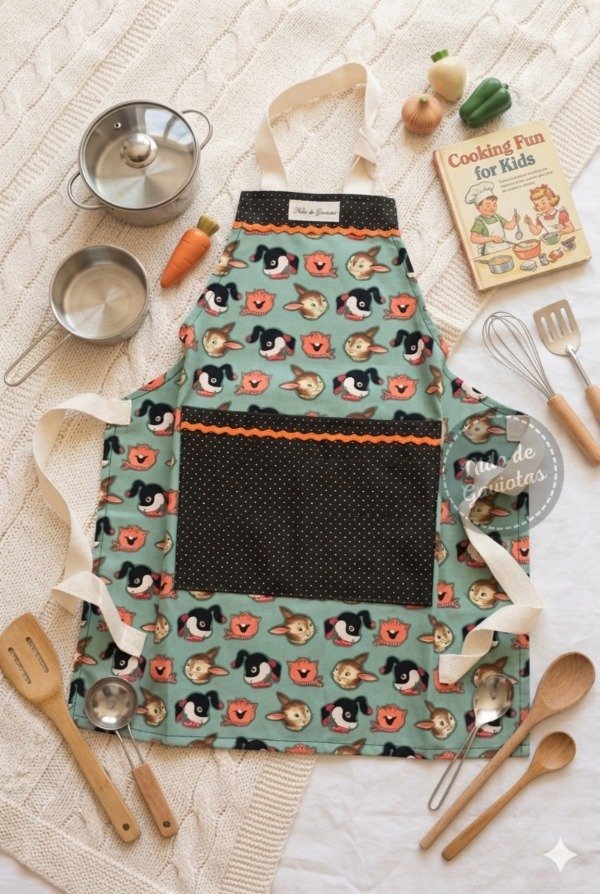 Producto - DELANTAL DE COCINA PARA NIÑOS "ANIMALITOS DEL BOSQUE"