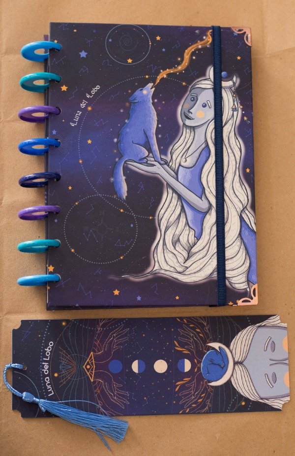 Producto - Cuaderno Sistema de discos " El Lobo y la Luna"