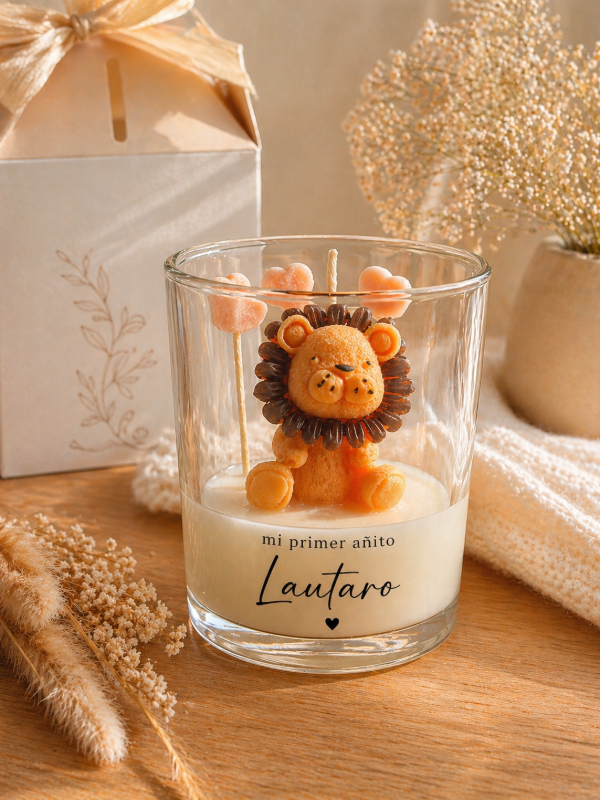 Producto - Souvenir León Con Globos Corazón