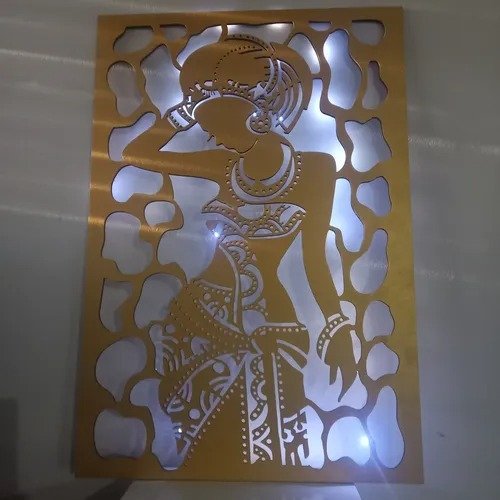 Producto - Cuadro Calado Mdf Africana Con Luces Led  54 X 78 - 2