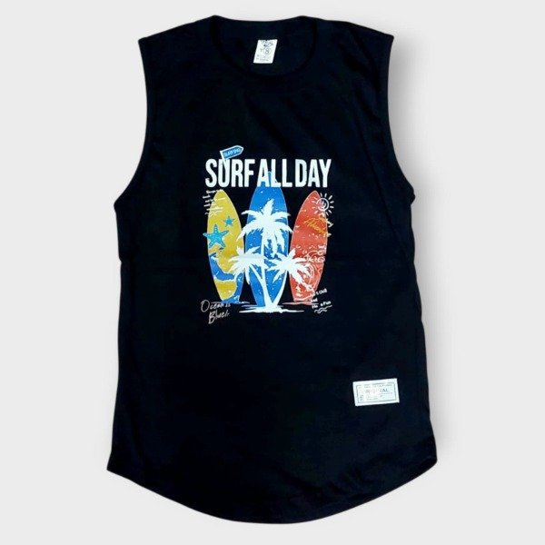 Producto - Musculosa de Varon Surf all negra T8