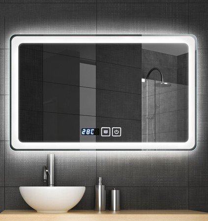 Producto - Espejo inteligente Desempañante + Luces Led + Temperatura 100x60cm