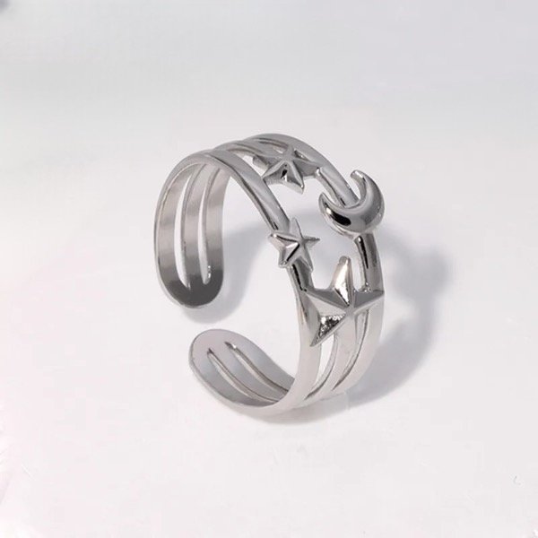 Producto - Anillo Noche Regulable plateado - 0