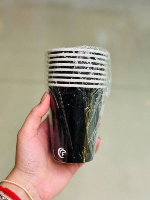 Producto - Vaso polipapel negro x8u