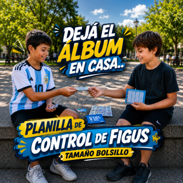 Producto - Planilla Control de Figuritas de Bolsillo para llevar a la plaza !