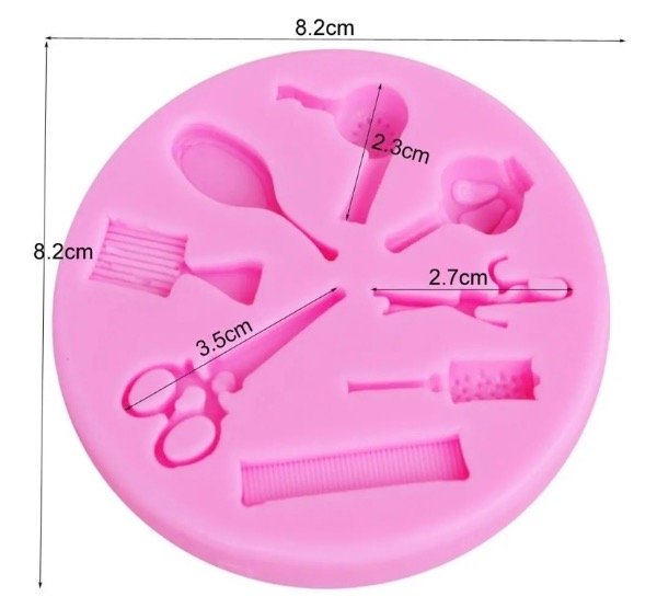 Producto - MOLDE SILICONA ACCESORIOS DE PELUQUERÍA - 1