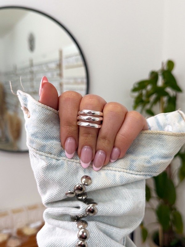 Producto - Anillo acero blanco triple inflado