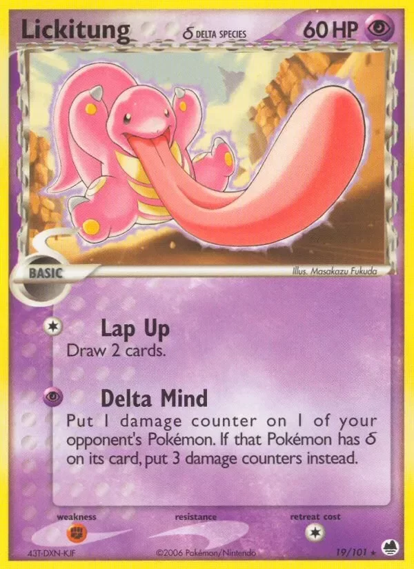 Producto - Lickitung 19/101 EX Dragon Frontiers Delta Species