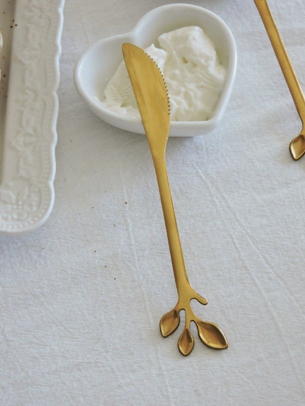 Producto - Set de 2 untadores dorados hojitas