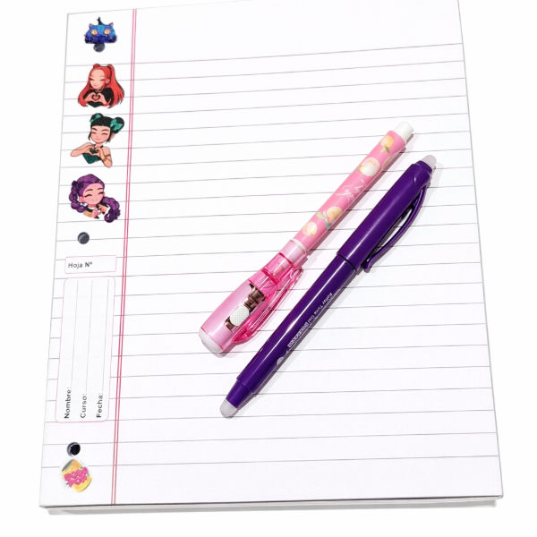 Producto - Repuesto Escolar N3 480 Hojas Rayadas K-Pop Demon Hunters