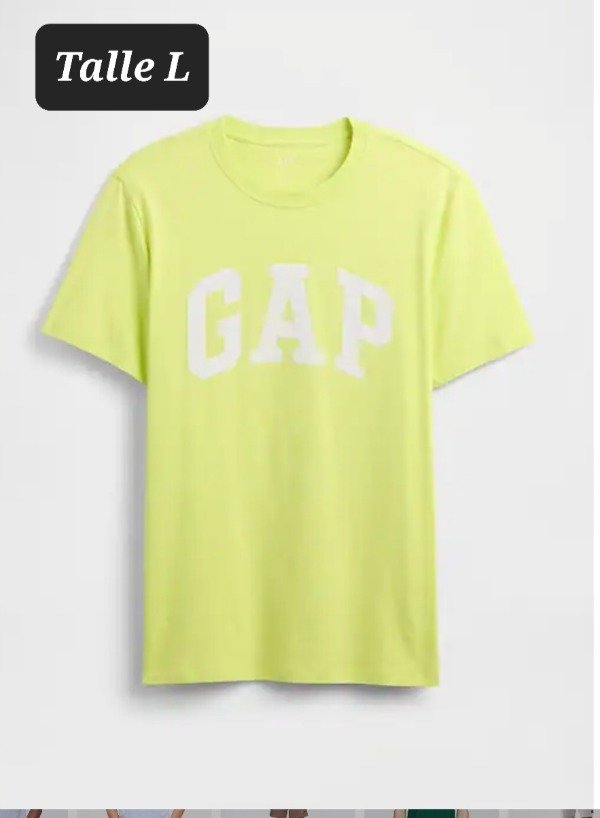 Remera manga corta gap talle L amarillo