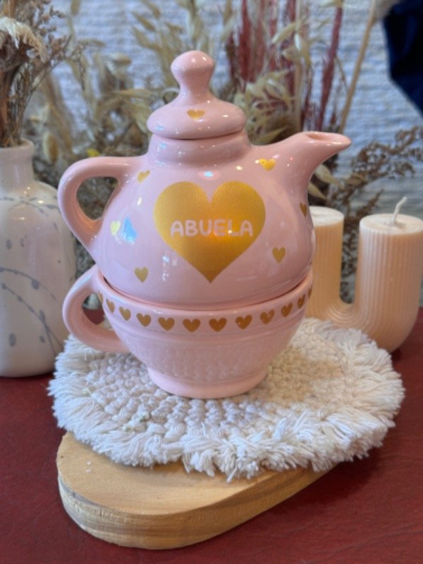 Producto - Tea for one corazón dorado Abuela