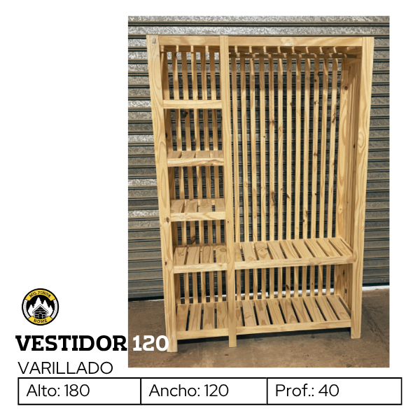 Producto - VESTIDOR 120 VARILLADO