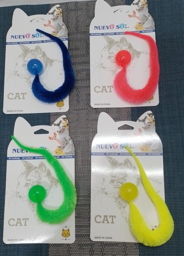 Producto - Pelota Goma Con Cola De Raton Juguete Para Gatos#b109-56