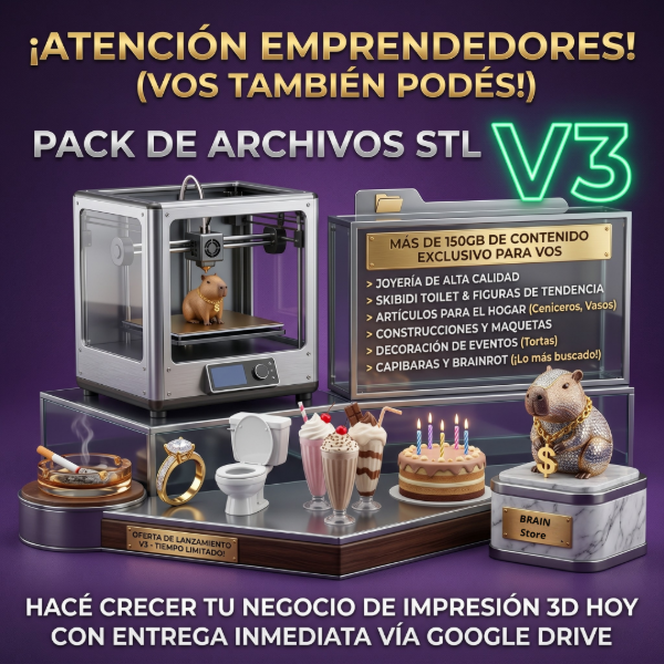 Producto - N38: MEGA PACK DE ARCHIVOS STL v3! (+150GB de contenido)!