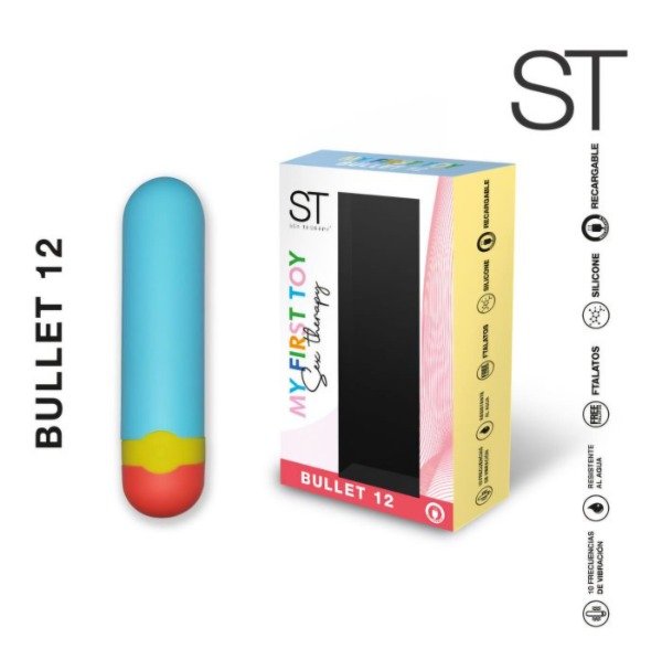 Producto - Balita vibradora Candy Celeste 10 funciones USB