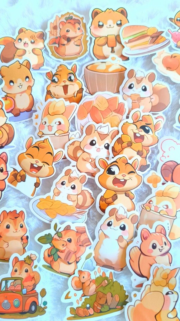 Producto - Stickers de ardilla x50 unidades