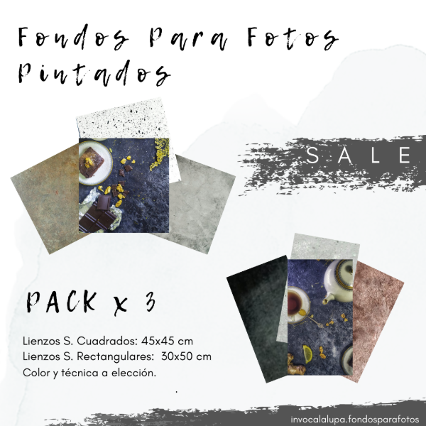 Producto - PACK DE 3 LIENZOS 45X45CM (VENTA)