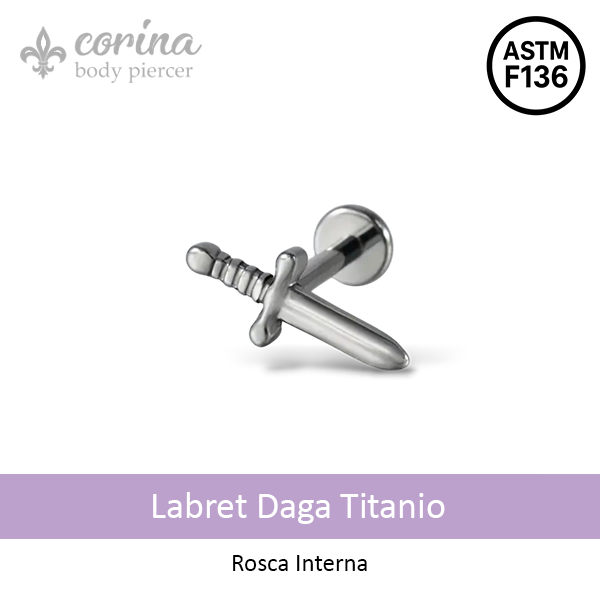 Producto - Labret Daga Titanio