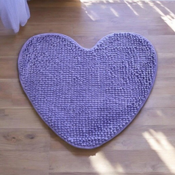 Producto - Alfombra Baño Shaggy CORAZÓN 50X60 CM con Antideslizante