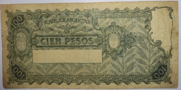 Producto - Billete argentina caja de conversión 100 pesos año 1930 B1689 Col 390f p#247b VF - 1