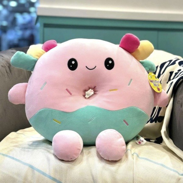 Producto - Almohadon para bebe peluche dona ajolote 38x32 cm