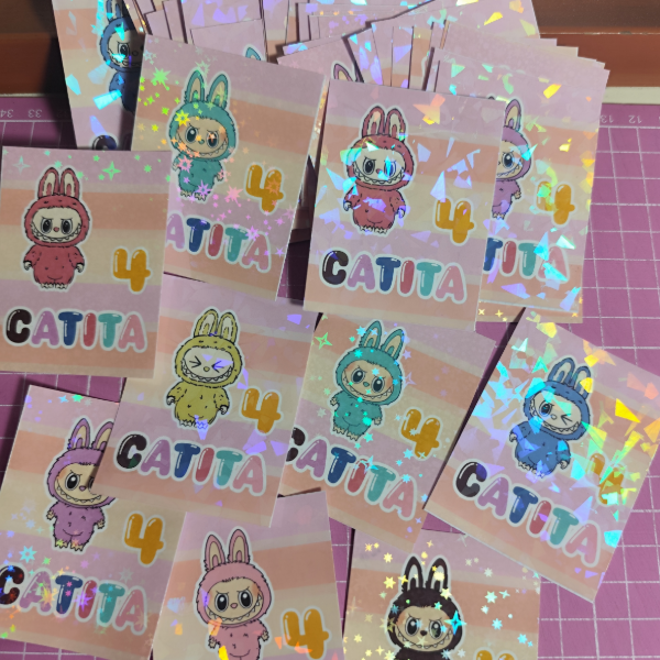 Producto - Stickers/tarjetas holográficos. (Plancha A4) - 1