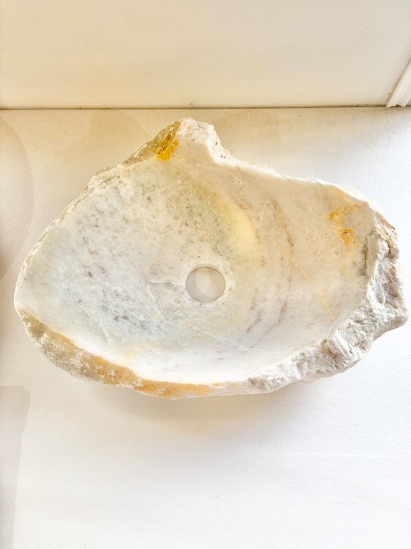 Producto - Bacha de piedra blanca 41x32x11