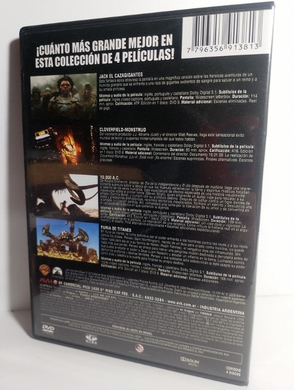 Producto - 4 en 1 - Monstruos Colosales - DVD (2) - 1