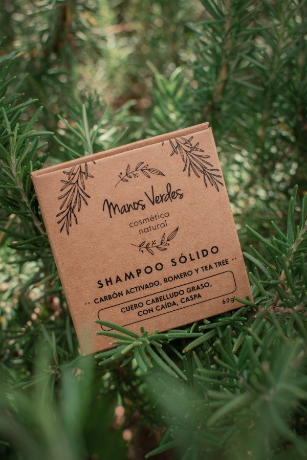 Producto - Shampoo de carbón Activado, Romero y Tea Tree.