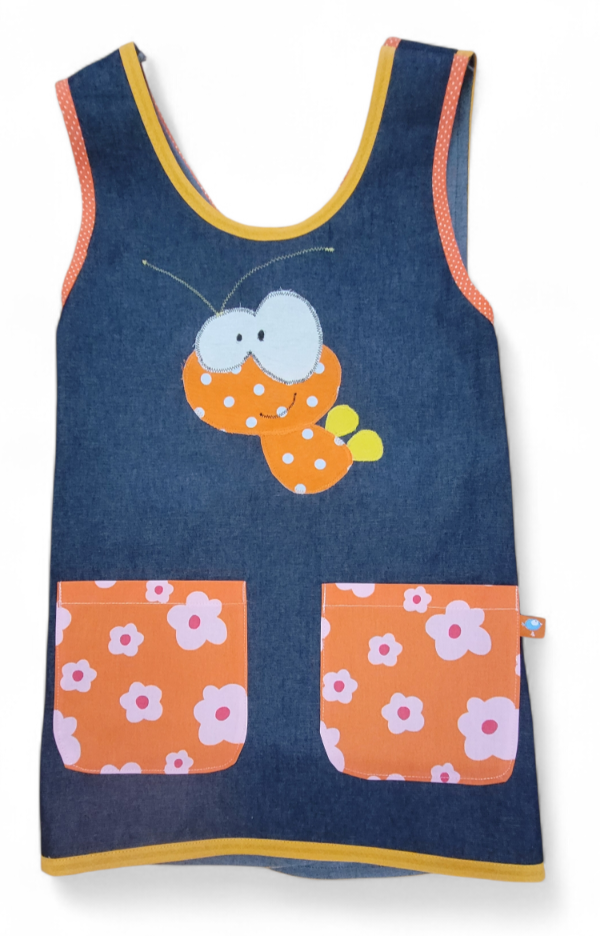 Producto - Bichito de luz Jean y naranja