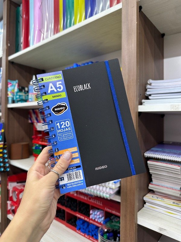 Producto - Cuaderno Ecoblack Azul A5 Rayado
