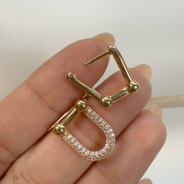 Producto - Aros Mike Dorado 2 en 1