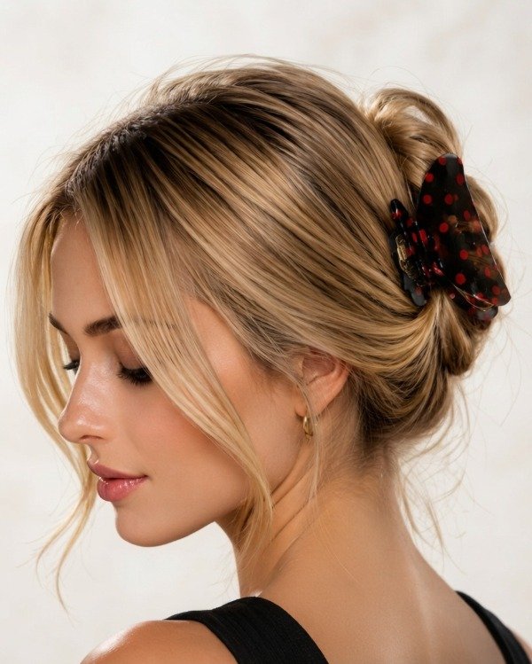 Producto - Broche Para Pelo Estampado Lunares Para Mujer - 0