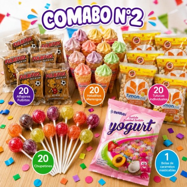 Producto - Combo Golosinas 20 niños  economico c/alf fulbito