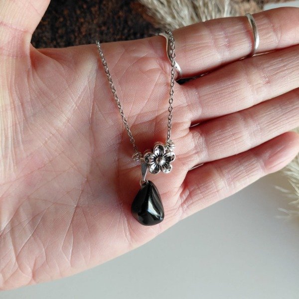 Producto - Collar Flor obsidiana - 0