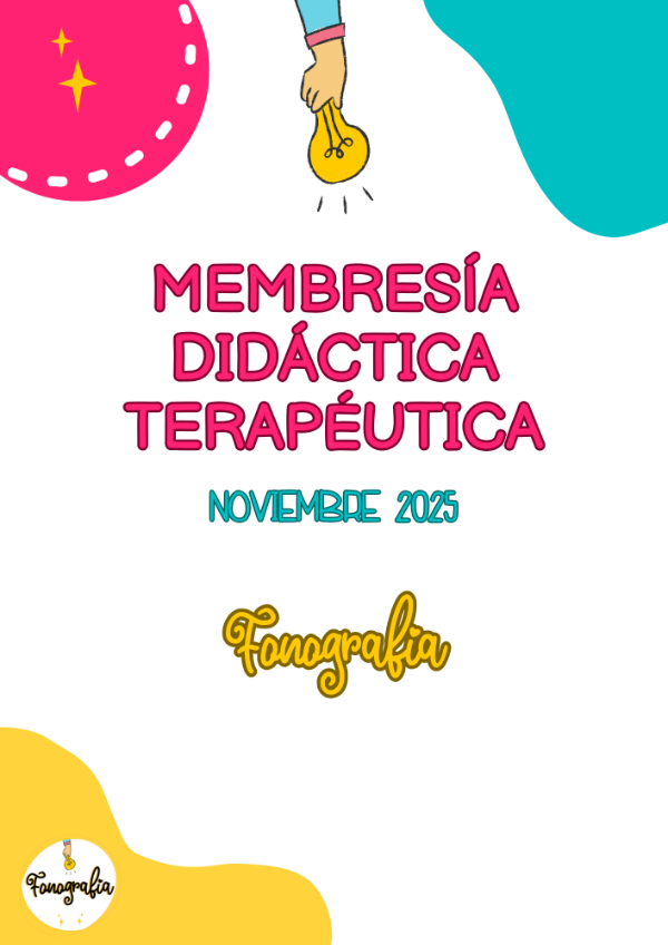 Producto - Membresía Didáctica terapéutica NOVIEMBRE 2025