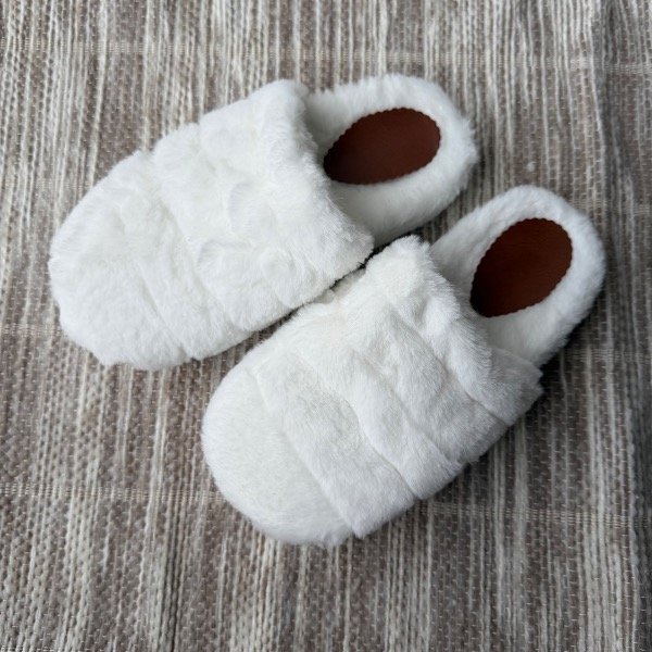 Producto - PANTUFLAS SIMIL PIEL COLOR BLANCO