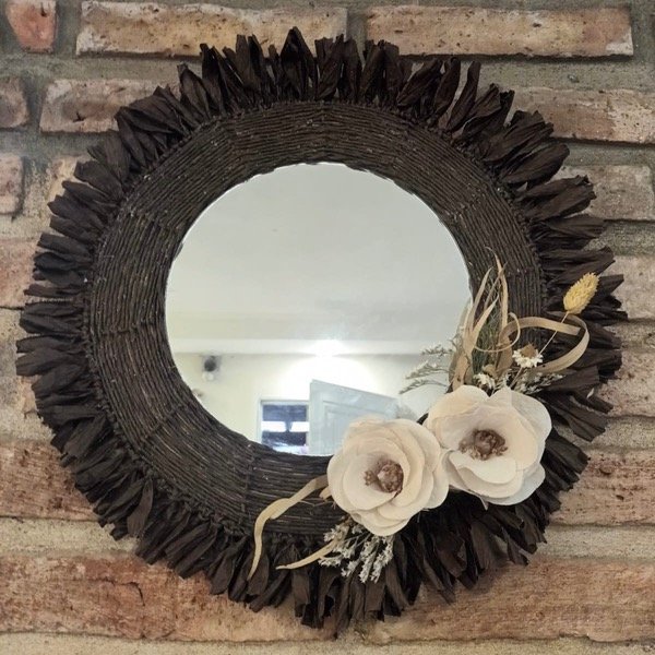 Producto - SEÑA - Workshop espejo con flores de tela