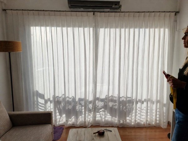 Producto - Cortinas de Gasa de Algodón para Riel