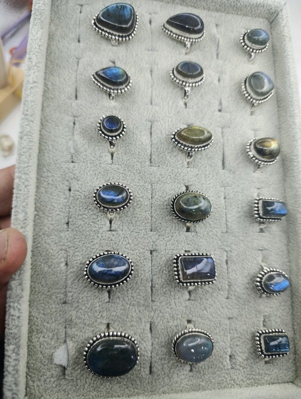 Producto - Anillo Baño en Plata de piedra Labradorita - 5