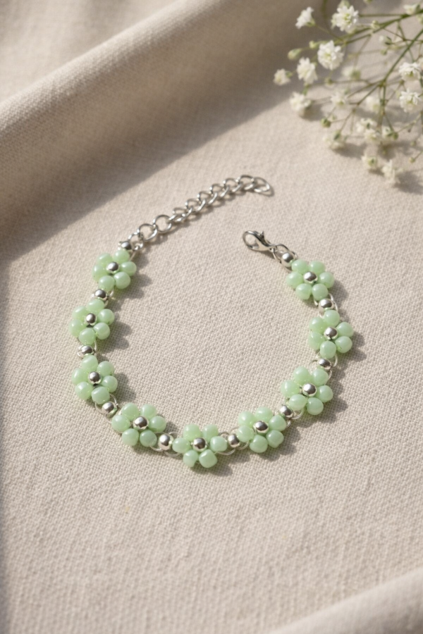 Producto - Pulsera de Flores Bianca - Verde