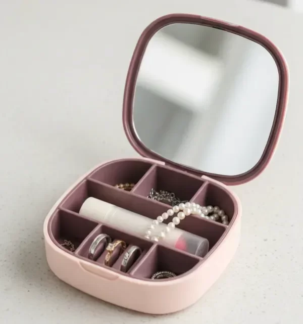 Producto - Joyero Compacto Portátil Anillos Aros Cadenas Organizador - 0