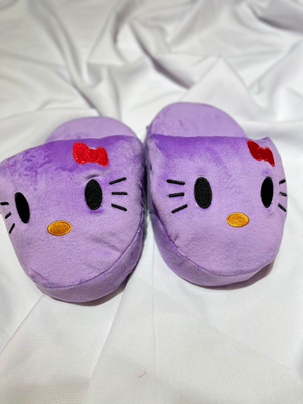 Producto - PANTUFLAS KITTY LILA - (abarca 36 al 39)