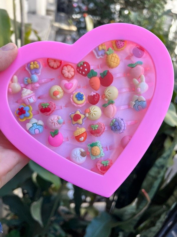 Producto - Anillos infantiles con estuche corazon