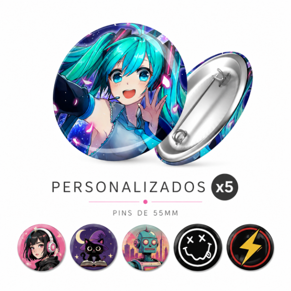 Producto - x5 Pins Personalizados - 0